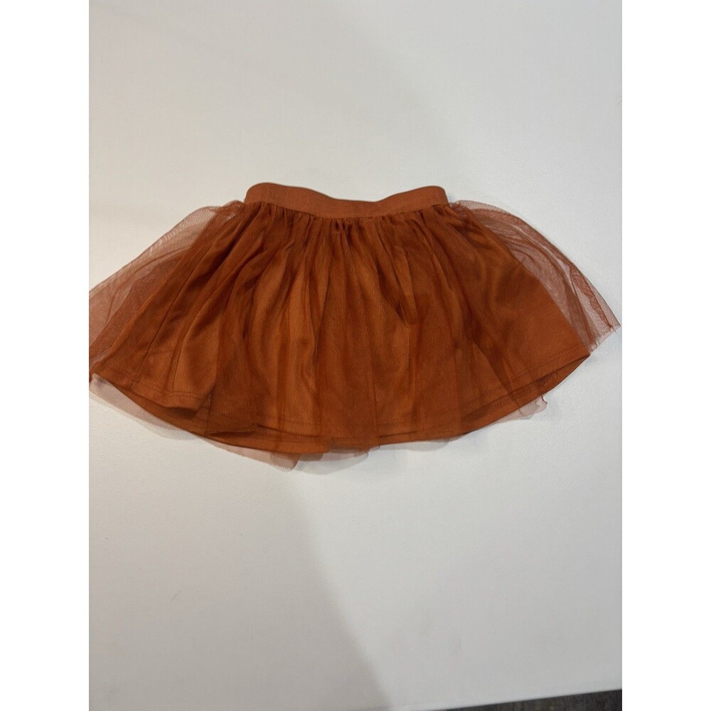 Disney Junior Minnie Mouse orange Tulle Tutu Skirt Girls 2T Elastic Waist